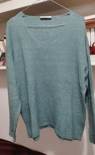 Maglione in cachemire e lana verdone