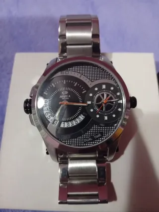 Reloj Marea Cronógrafo Negro y Plateado