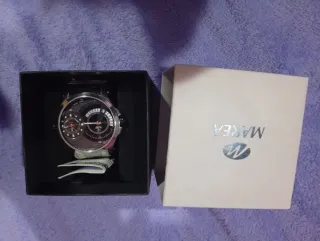 Reloj Marea Cronógrafo Negro y Plateado