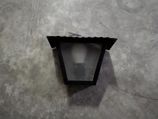 Farol forja negra cristal