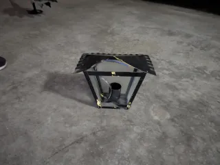 Farol forja negra cristal