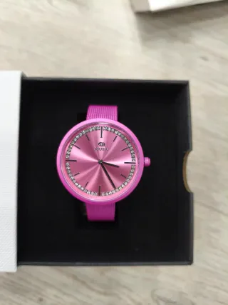 Reloj Marea Rosa metálico con circonitas