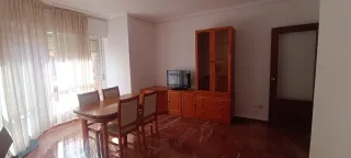 Mueble salón madera pino 3 módulos + vitrina