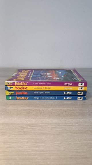 Lote de 4 libros de pesadillas RL Stine