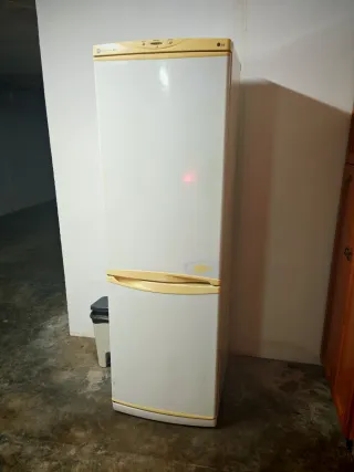 Nevera LG blanca con congelador