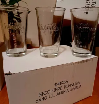 Bicchieri Birra Ichnusa 6x40cl Nuovi