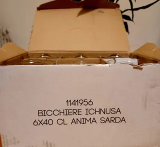 Bicchieri Birra Ichnusa 6x40cl Nuovi