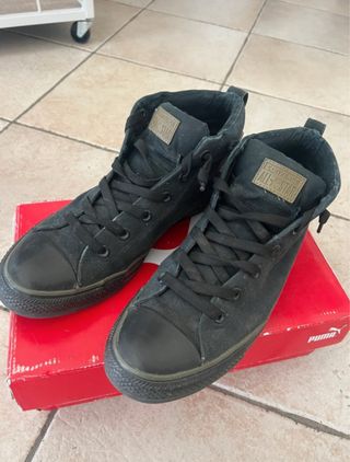 Converse All Star Scarpe Nere Mid Top