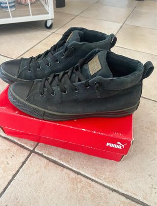 Converse All Star Scarpe Nere Mid Top