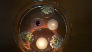 Centrotavola per candele galleggianti