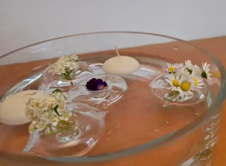 Centrotavola per candele galleggianti