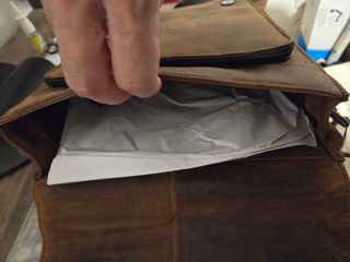 Stilord "Oxford" tracolla vintage pelle NUOVA