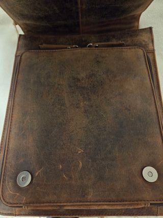 Stilord "Oxford" tracolla vintage pelle NUOVA