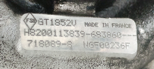 TURBOCOMPRESOR RENAULT ESPACE IV (JK0) 2.2 dCi Tu