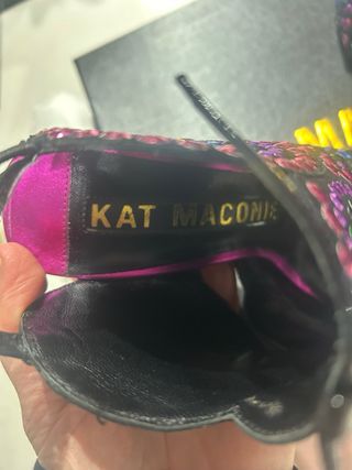 Scarpe con tacco nere multicolor