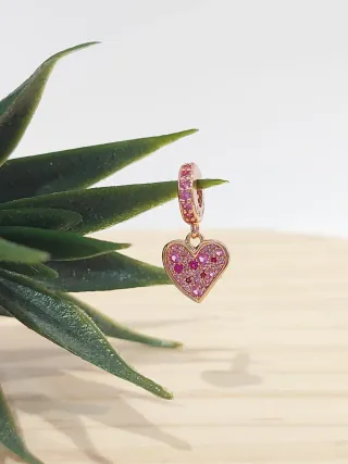 Charm Pandora Corazón Rosa