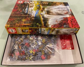 Puzzle Educa 1000 Piezas. Catarata en el bosque.