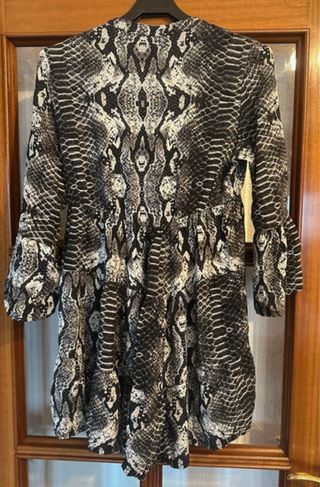 Vestido mini estampado serpiente