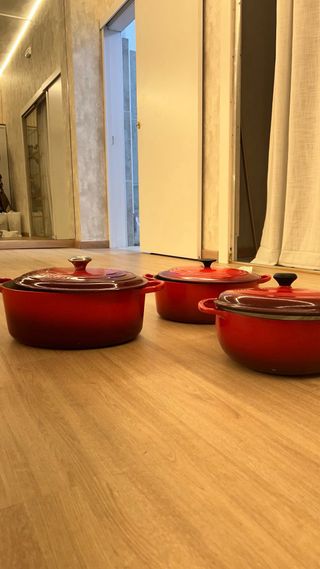 Set  Ollas Le Creuset Rojas