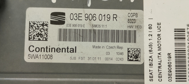 CENTRALITA MOTOR UCE SEAT IBIZA (6J5) 1.2 I 60 03