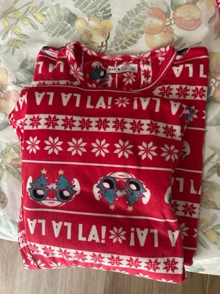 Pijama Navideño Rojo con Estampado unisex