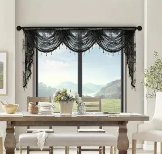 Cortina Negra Encaje