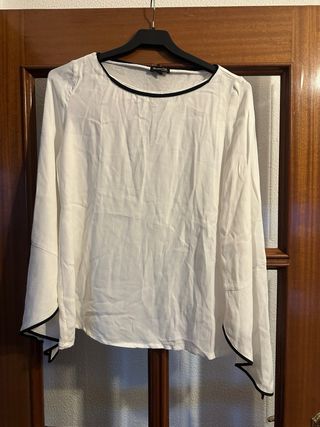 Camisa Massimo Dutti blanca manga larga