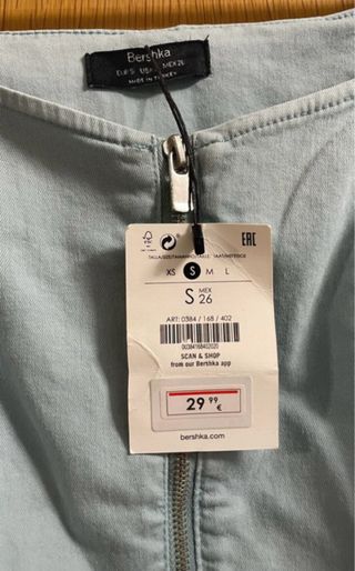 NUEVO Vestido corto Talla S con Etiqueta!!