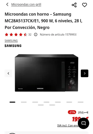 Microondas Horno Samsung Smart Oven