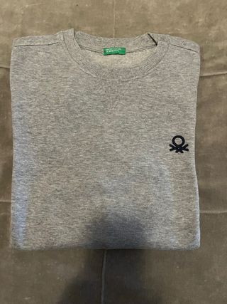 Sudadera Benetton Gris Talla Sadulto /XL Niño