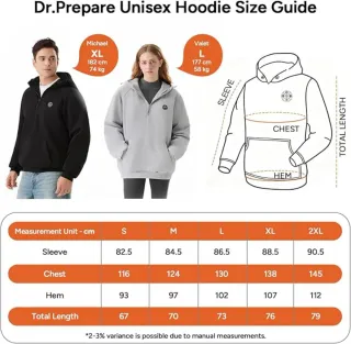 Sudadera DR.PREPARE Calefactable Negra Talla XL