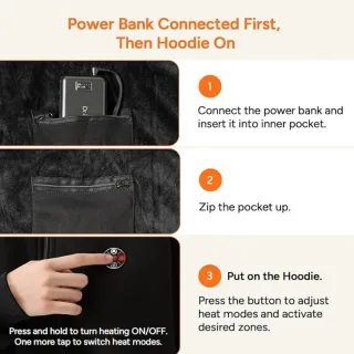 Sudadera DR.PREPARE Calefactable Negra Talla XL