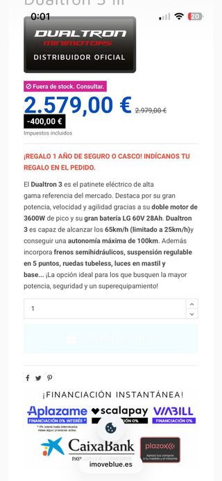 Dualtron 3 Patinete Eléctrico