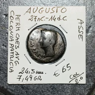 Asse Augusto 27aC-14dC Colonia Patricia