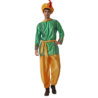 Disfraz Paje Verde Talla Unica S/M - Traje Gorro