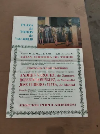 Cartel Taurino Valladolid 1985