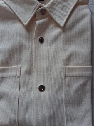 Camisa Reiss Corduroy Beige Talla S