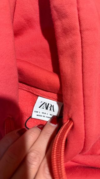 Sudadera Zara Rojo salmón