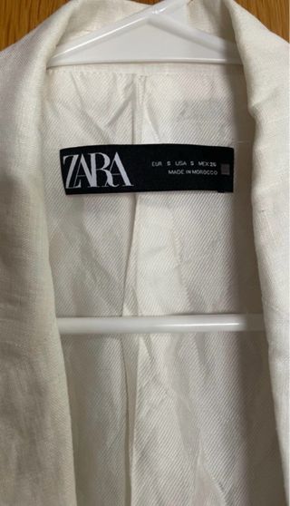 Americana Lino Blanca Talla S Oversize