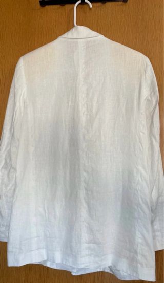 Americana Lino Blanca Talla S Oversize