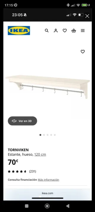 Estante TORNVIKEN IKEA 120 cm