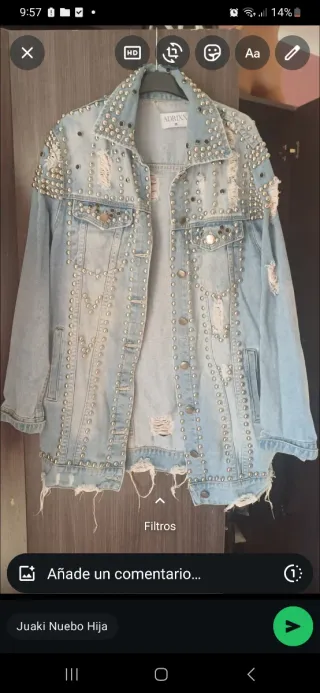 Chaqueta tejana ADRIANN con tachuelas