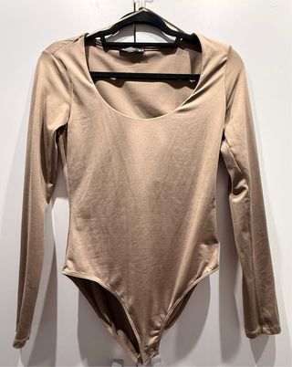 Body Zara Manga Larga Dorado