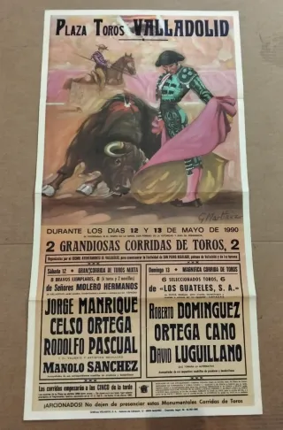 Cartel Toros Valladolid 1990