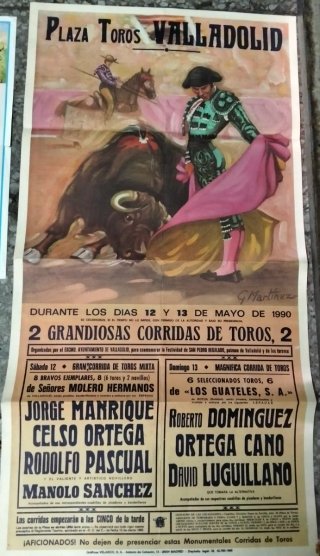 Cartel Toros Valladolid 1990