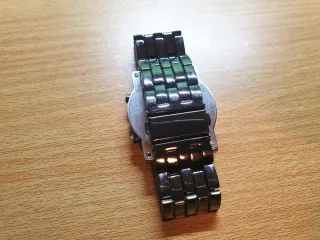 Reloj LED Binario Azul