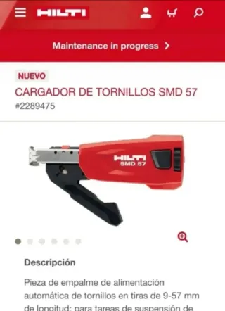 Cargador de tornillos HILTI SMD 57
