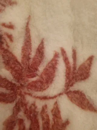 Manta de lana virgen con estampado floral