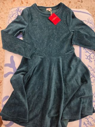 Du Pareil au Même vestito verde bambina 10 anni 14