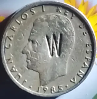 Moneda 100 Pesetas 1985 Error W Rey Juan Carlos I